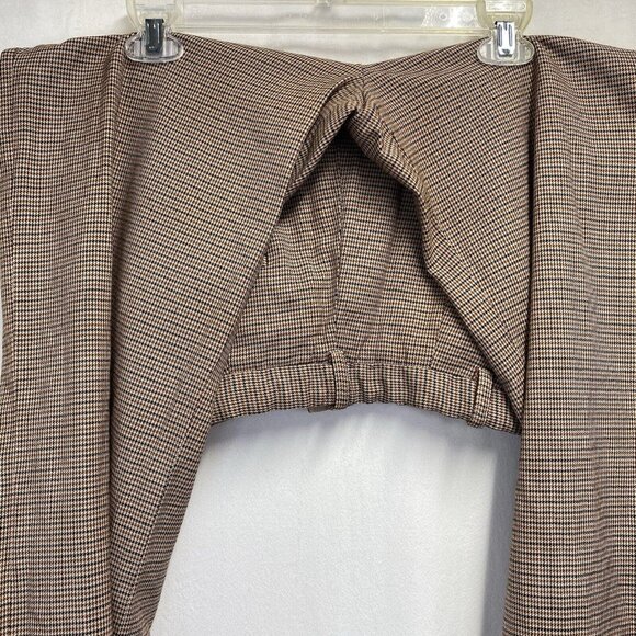 Wilfred High Waist Wide Leg Houndstooth Trouser Pants Women Sz 0 Beige Multi - Picture 12 of 16